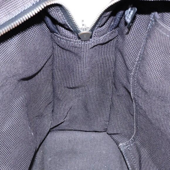 HERMES Her Line MM Hand Bag Nylon Gray Silver Auth - Picture 12 of 15
